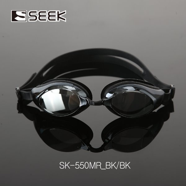SEEK 프리미엄 성인용 미러코팅 물안경 SK550MR 블랙  SK-550MTBK