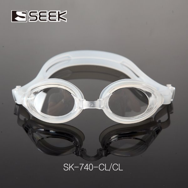SEEK 보급형 성인용 물안경 SK740 클리어   SK-740WH