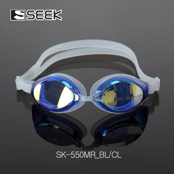 SEEK 프리미엄 성인용 미러코팅 물안경 SK550MR 블루   SK-550MRBU